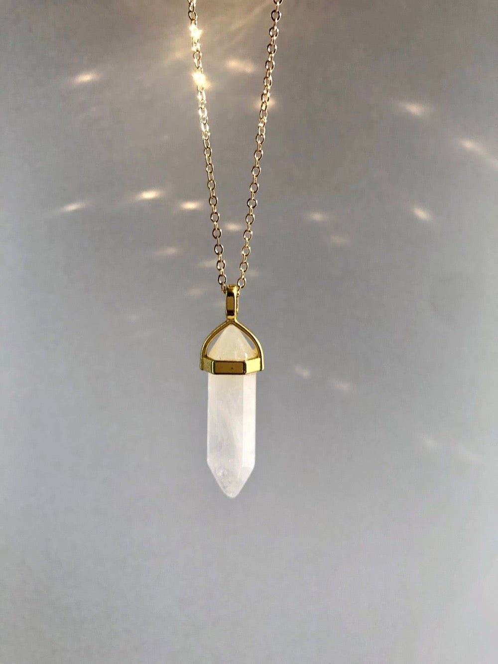 Clear Quartz Point Necklace