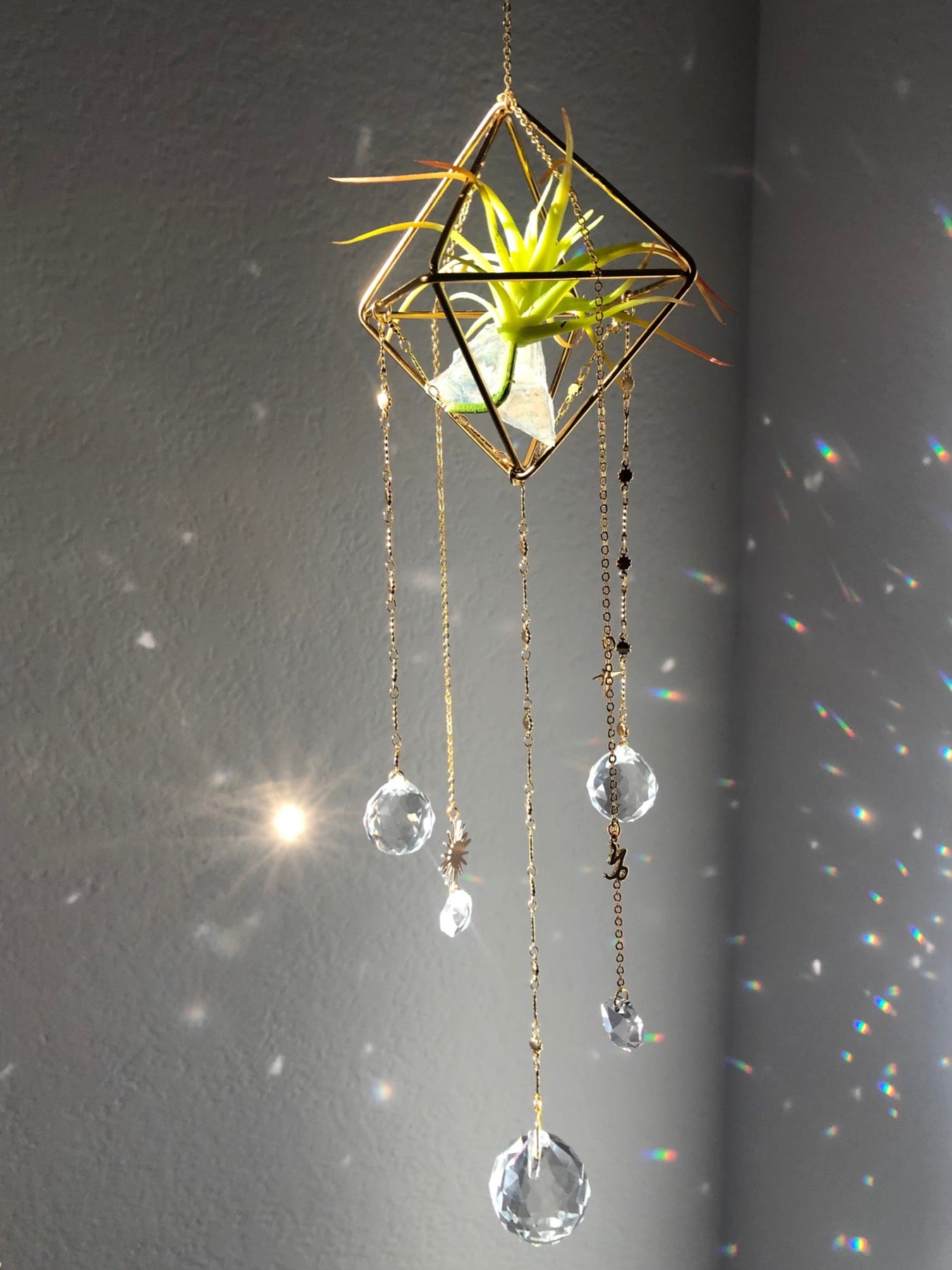 Solar Suncatcher with Custom Zodiac Charm