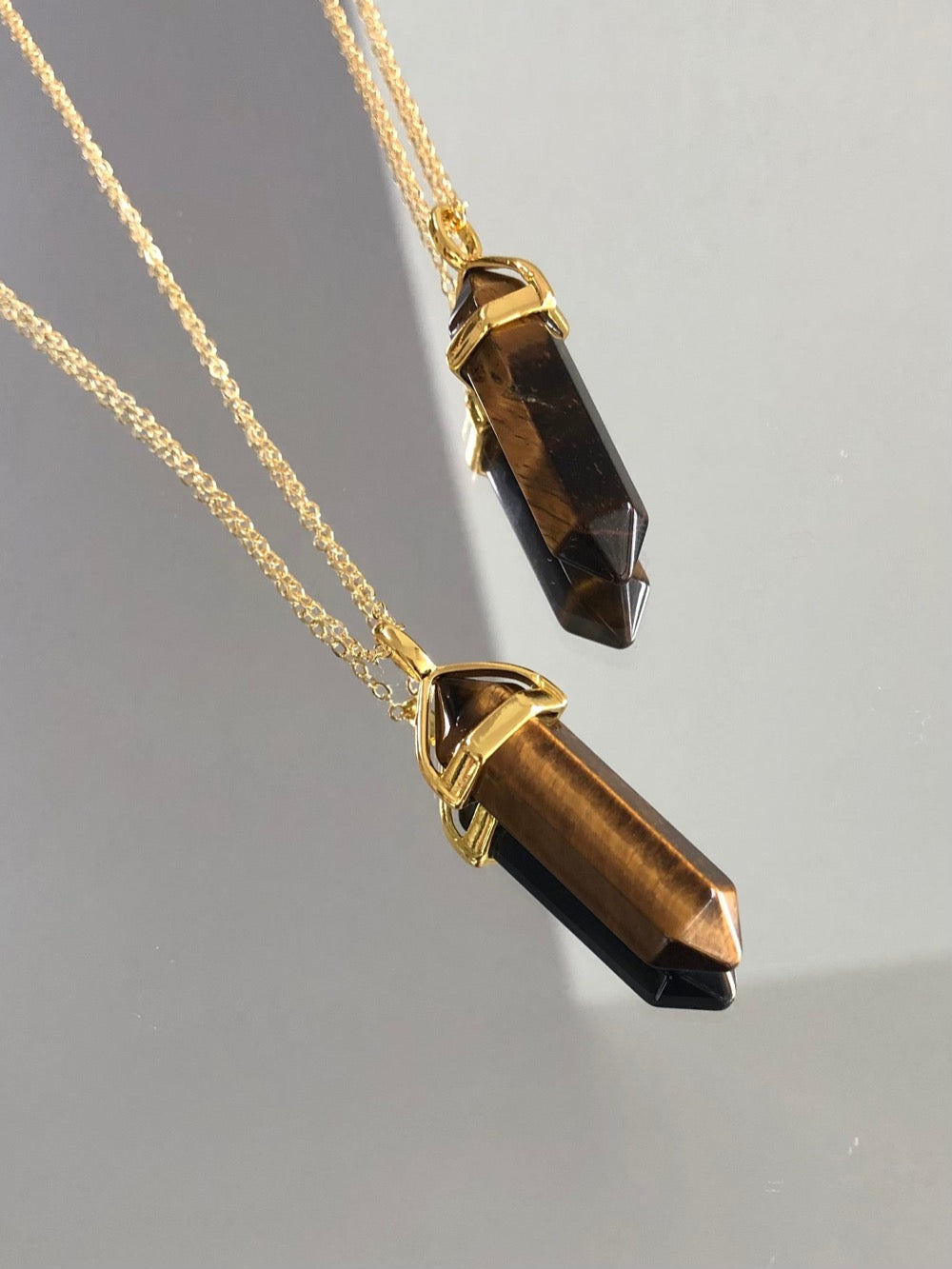 Tiger's Eye Point Necklace
