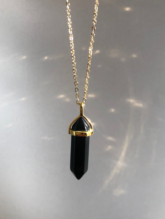 Obsidian Point Necklace