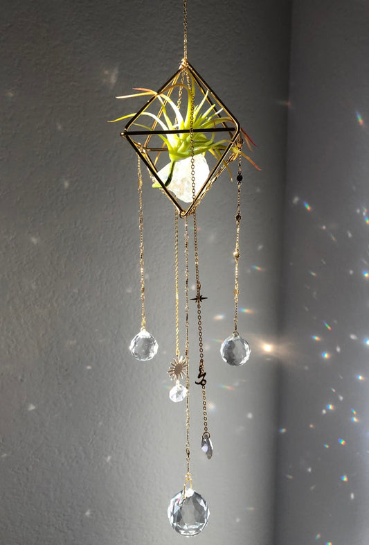 Solar Suncatcher with Custom Zodiac Charm