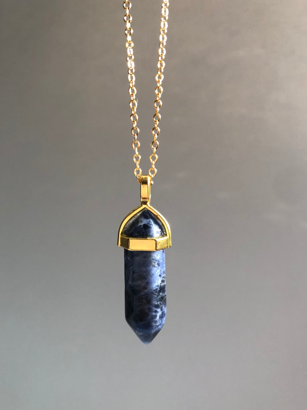 Sodalite Point Necklace