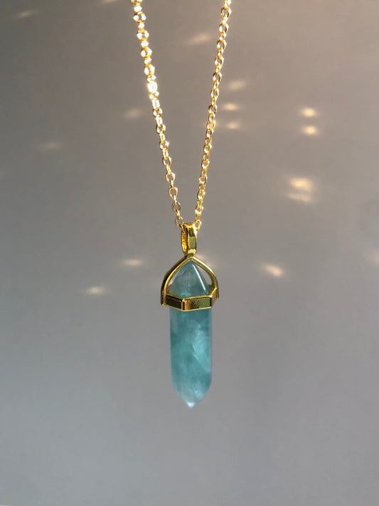 Green Fluorite Point Necklace