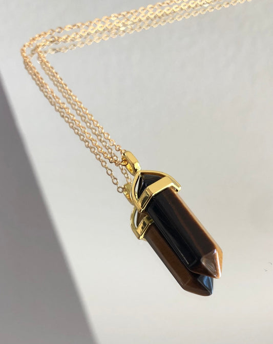 Tiger's Eye Point Necklace